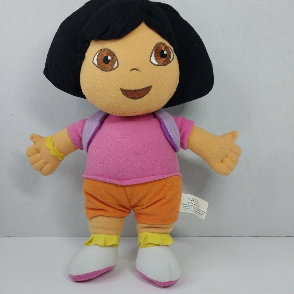 Vintage Dora the Explorer by Nanco 12 in Doll Stuffed Plush 2002 Y2k Kidcore Toy